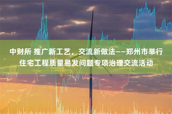 中财所 推广新工艺，交流新做法——郑州市举行住宅工程质量易发问题专项治理交流活动