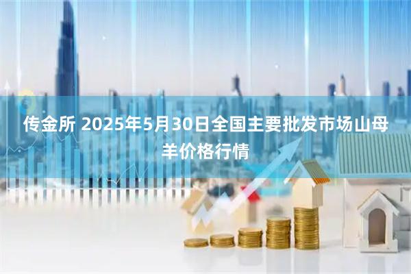 传金所 2025年5月30日全国主要批发市场山母羊价格行情