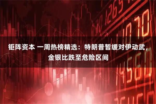 钜阵资本 一周热榜精选：特朗普暂缓对伊动武，金银比跌至危险区间